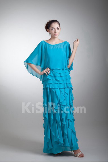 Chiffon Scoop Coloum Dress