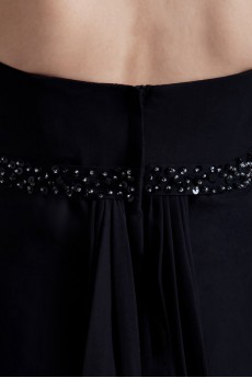 Chiffon Strapless Empire Dress with Sequins