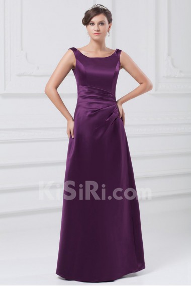 Satin Square A Line Dress