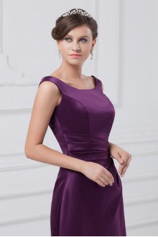 Satin Square A Line Dress