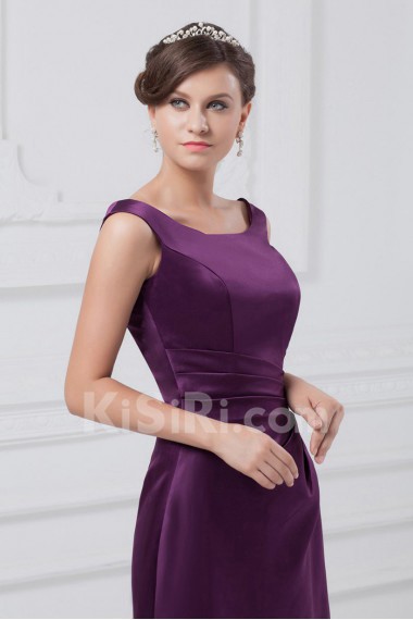 Satin Square A Line Dress