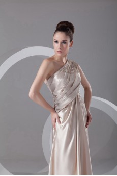 Silk Asymmetrical Column Dress