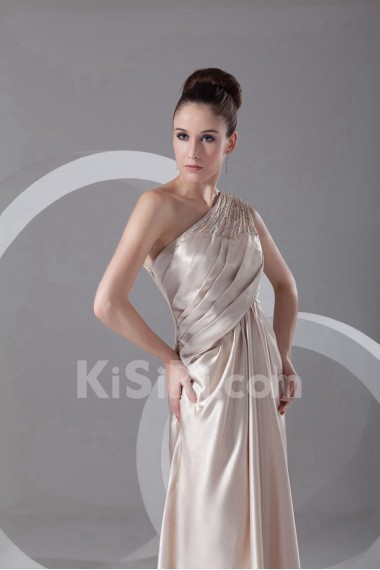 Silk Asymmetrical Column Dress