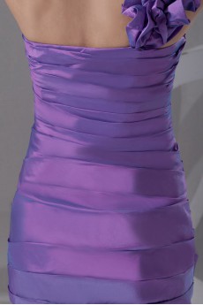 Taffeta Sheath Dress with Directionally Ruched Bodice