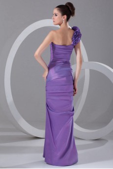 Taffeta Sheath Dress with Directionally Ruched Bodice