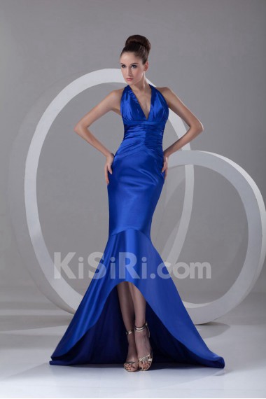 Satin V-Neck Mermaid Dress