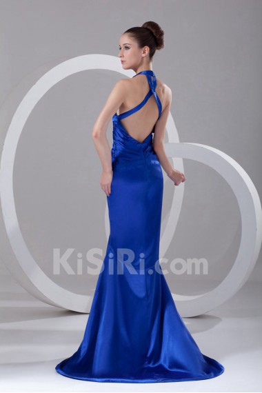 Satin V-Neck Mermaid Dress