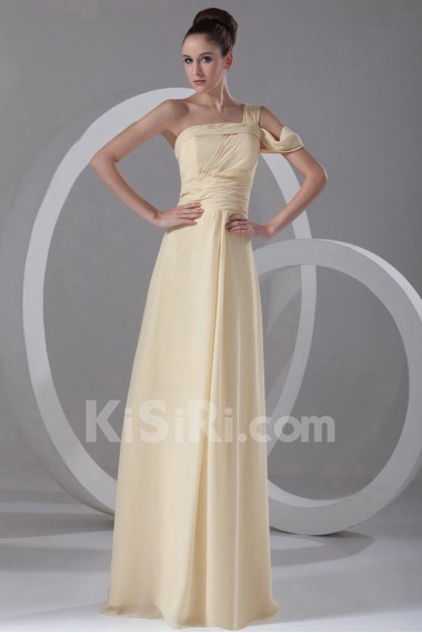 Chiffon Asymmetrical Column Dress