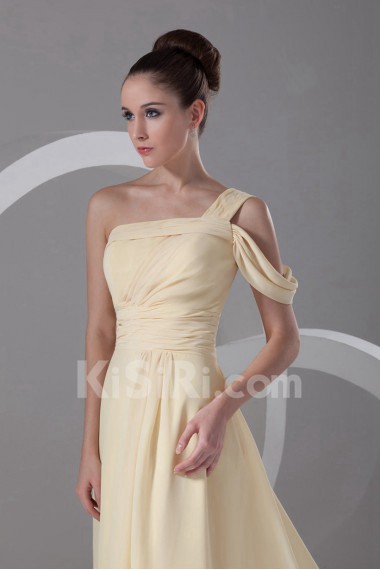 Chiffon Asymmetrical Column Dress