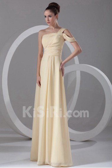 Chiffon Asymmetrical Column Dress