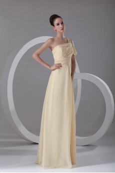 Chiffon Asymmetrical Column Dress