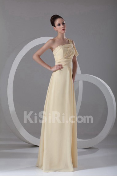 Chiffon Asymmetrical Column Dress