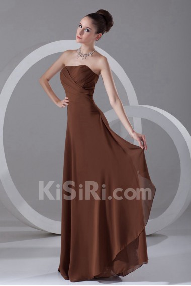 Chiffon Strapless Column Dress