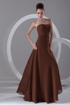 Chiffon Strapless Column Dress