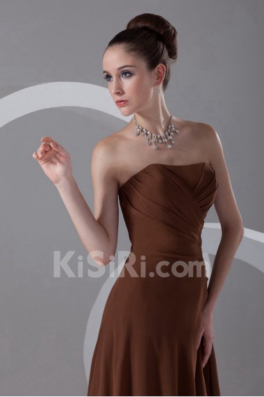 Chiffon Strapless Column Dress