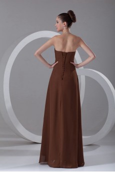 Chiffon Strapless Column Dress