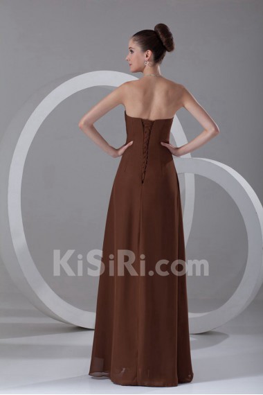 Chiffon Strapless Column Dress