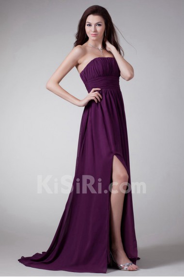 Chiffon Strapless Dress