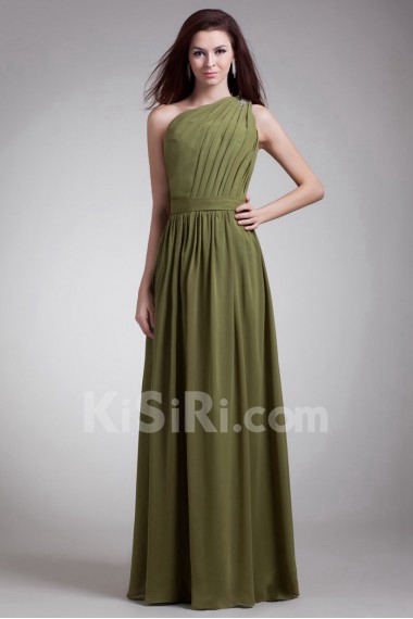 Chiffon Asymmetrical Column Dress