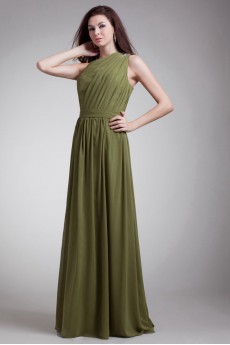 Chiffon Asymmetrical Column Dress