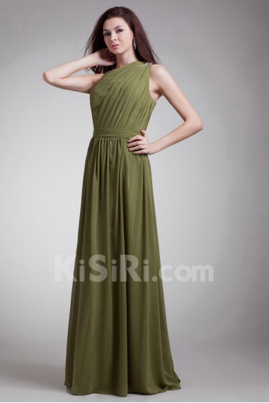 Chiffon Asymmetrical Column Dress