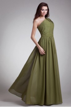 Chiffon Asymmetrical Column Dress