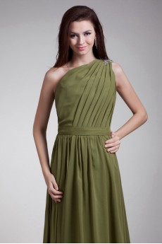 Chiffon Asymmetrical Column Dress