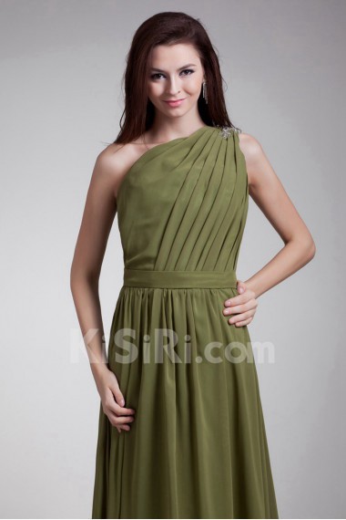 Chiffon Asymmetrical Column Dress