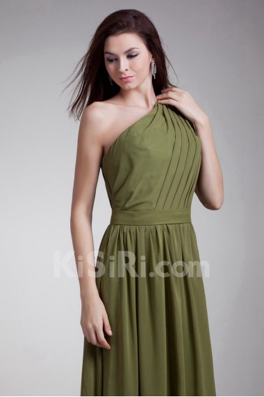 Chiffon Asymmetrical Column Dress