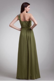 Chiffon Asymmetrical Column Dress