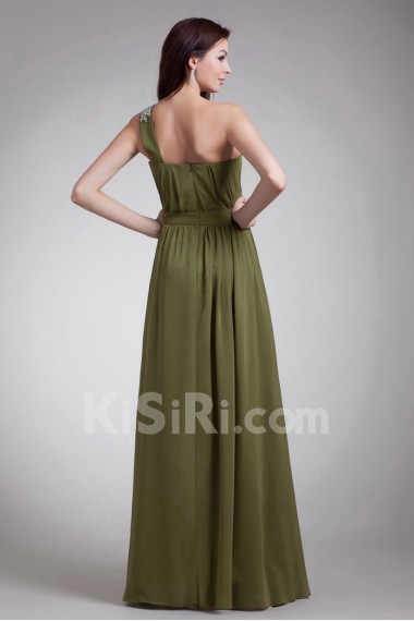 Chiffon Asymmetrical Column Dress