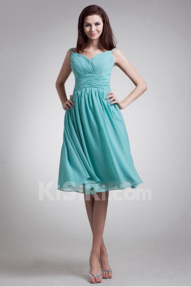 Chiffon Knee Length Dress