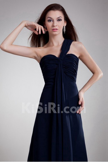 Chiffon One Shoulder Column Dress