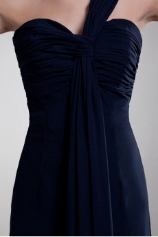 Chiffon One Shoulder Column Dress