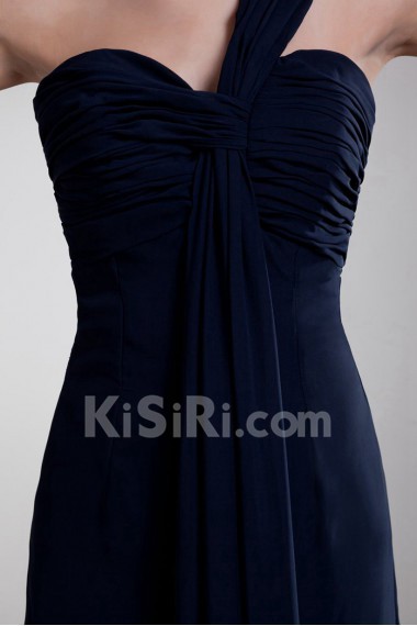 Chiffon One Shoulder Column Dress