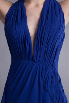 Chiffon Halter Column Dress