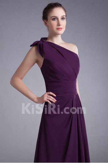 Chiffon Asymmetrical Column Dress