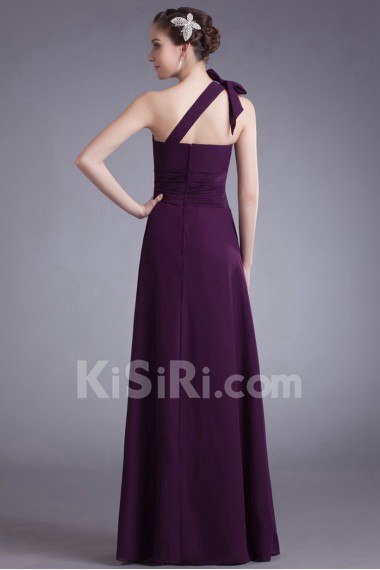 Chiffon Asymmetrical Column Dress