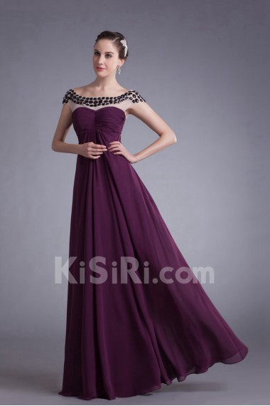 Chiffon Portrait Column Dress