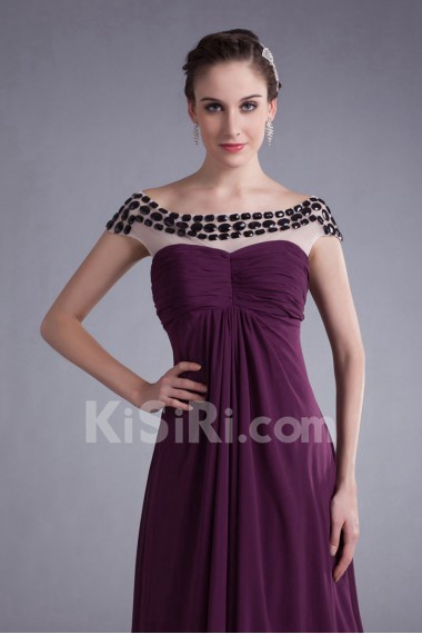 Chiffon Portrait Column Dress