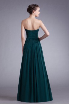 Chiffon Strapless A Line Dress with Sash