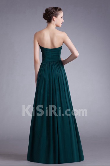 Chiffon Strapless A Line Dress with Sash