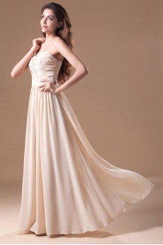 Chiffon Sweetheart Column Dress