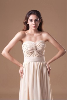 Chiffon Sweetheart Column Dress