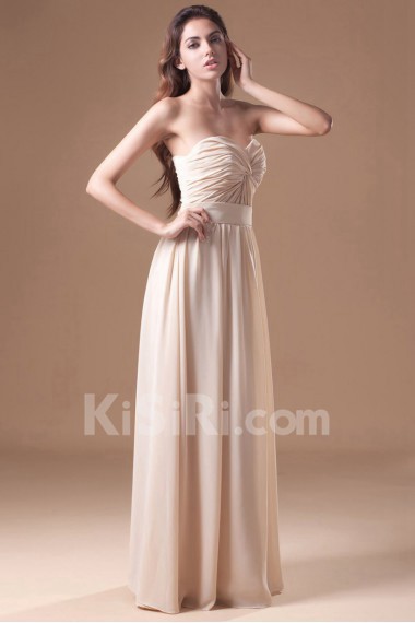 Chiffon Sweetheart Column Dress