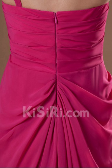 Chiffon One Shoulder Column Dress