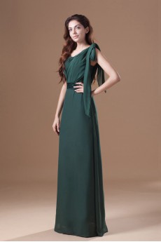 Chiffon One Shoulder Column Dress