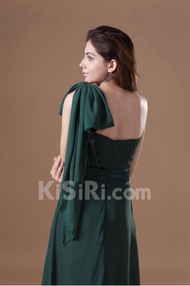 Chiffon One Shoulder Column Dress