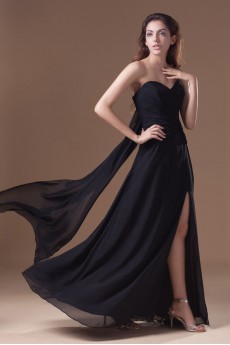 Chiffon Sweetheart Column Dress