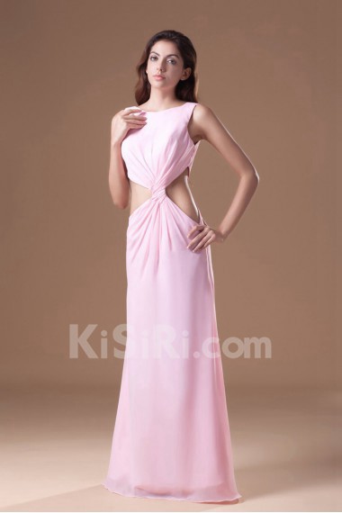 Chiffon Scoop Column Dress